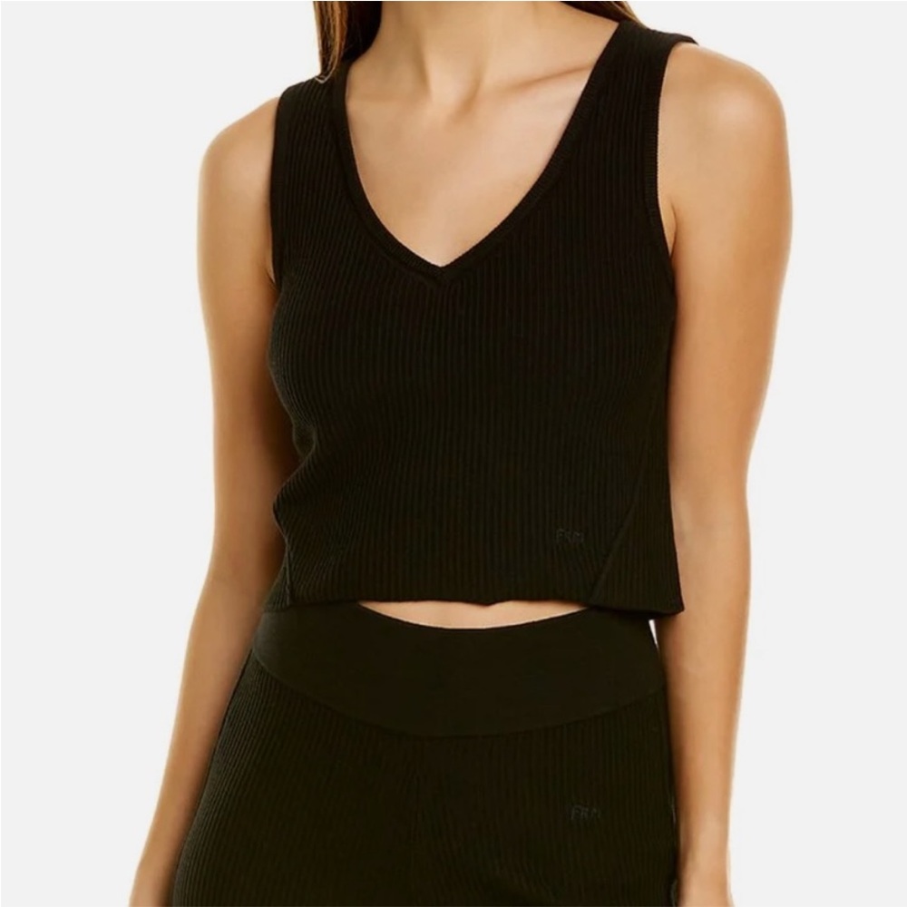 FRAME Denim Crop Rib Sweater Tank